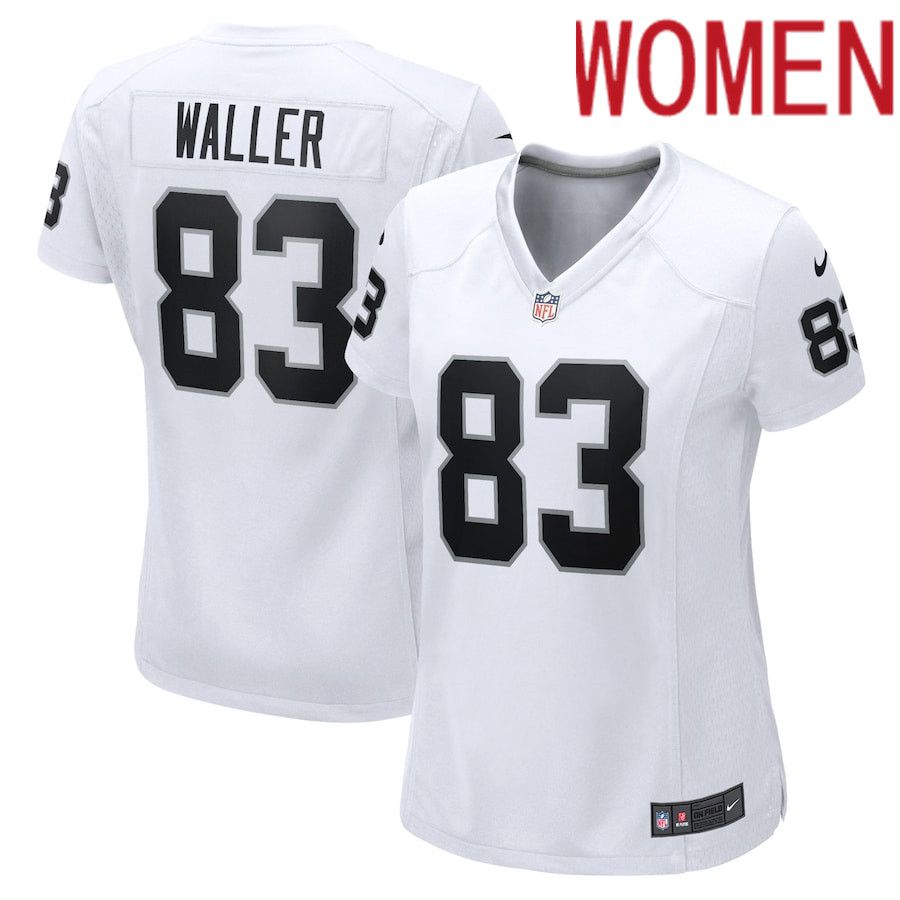 Women Oakland Raiders #83 Darren Waller Nike White Game NFL Jersey